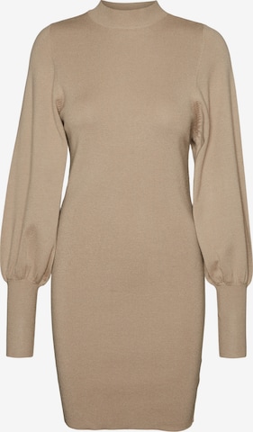 VERO MODA Knitted dress 'Holly Karis' in Brown: front