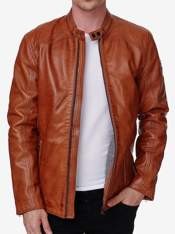 Tazzio Between-Season Jacket '19707' in Brown: front