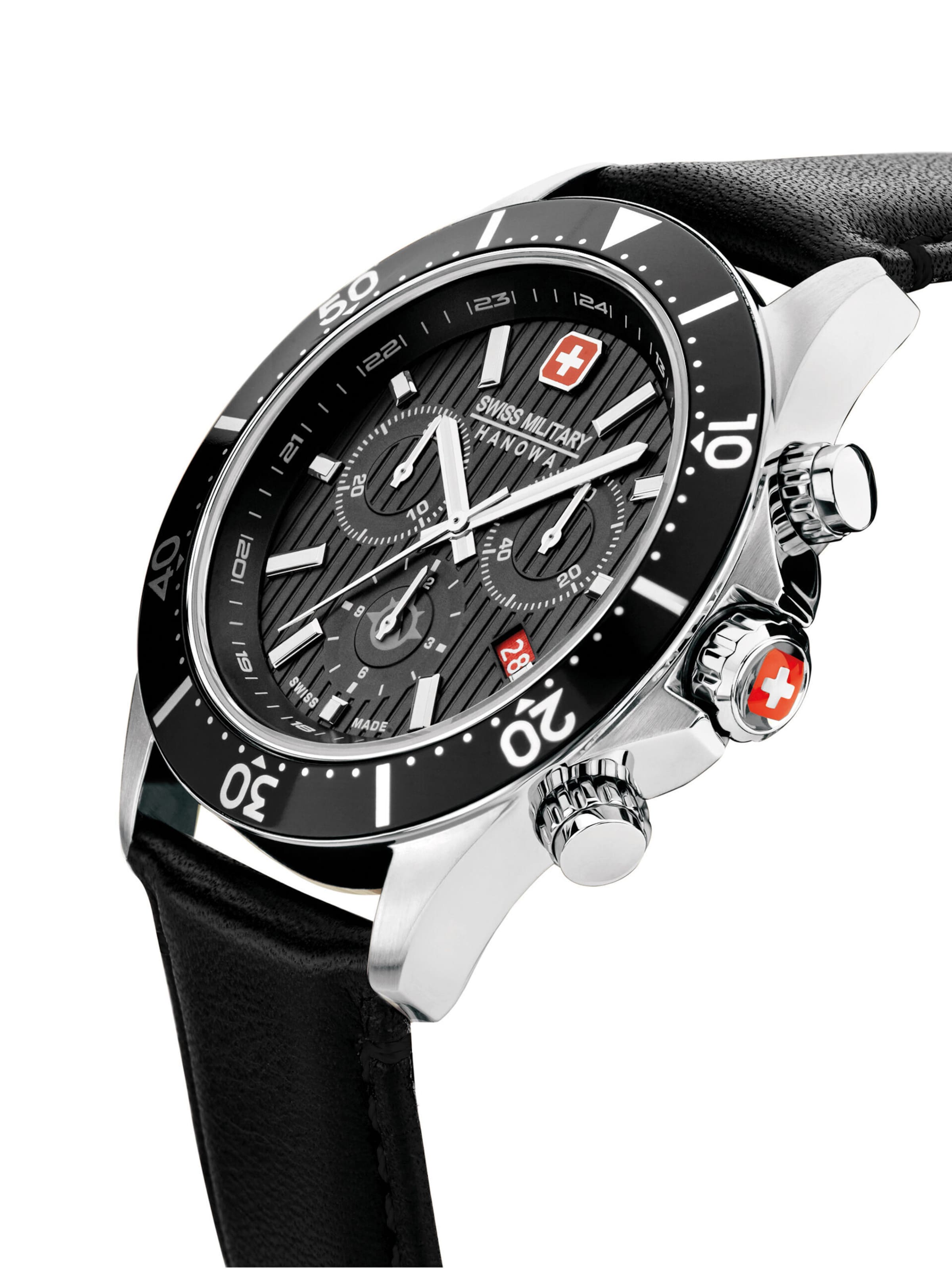 SWISS MILITARY HANOWA Analog watch 'Flagship X Chrono' in Black