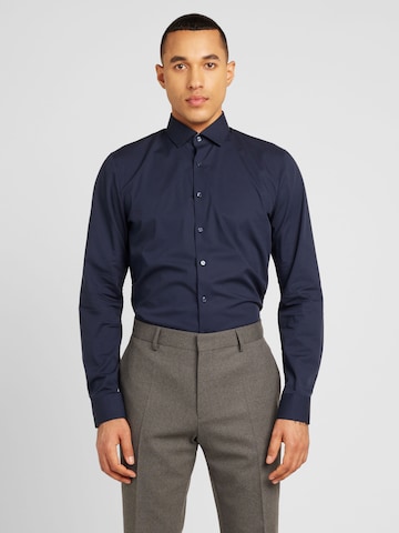 Coupe slim Chemise business OLYMP en bleu : devant