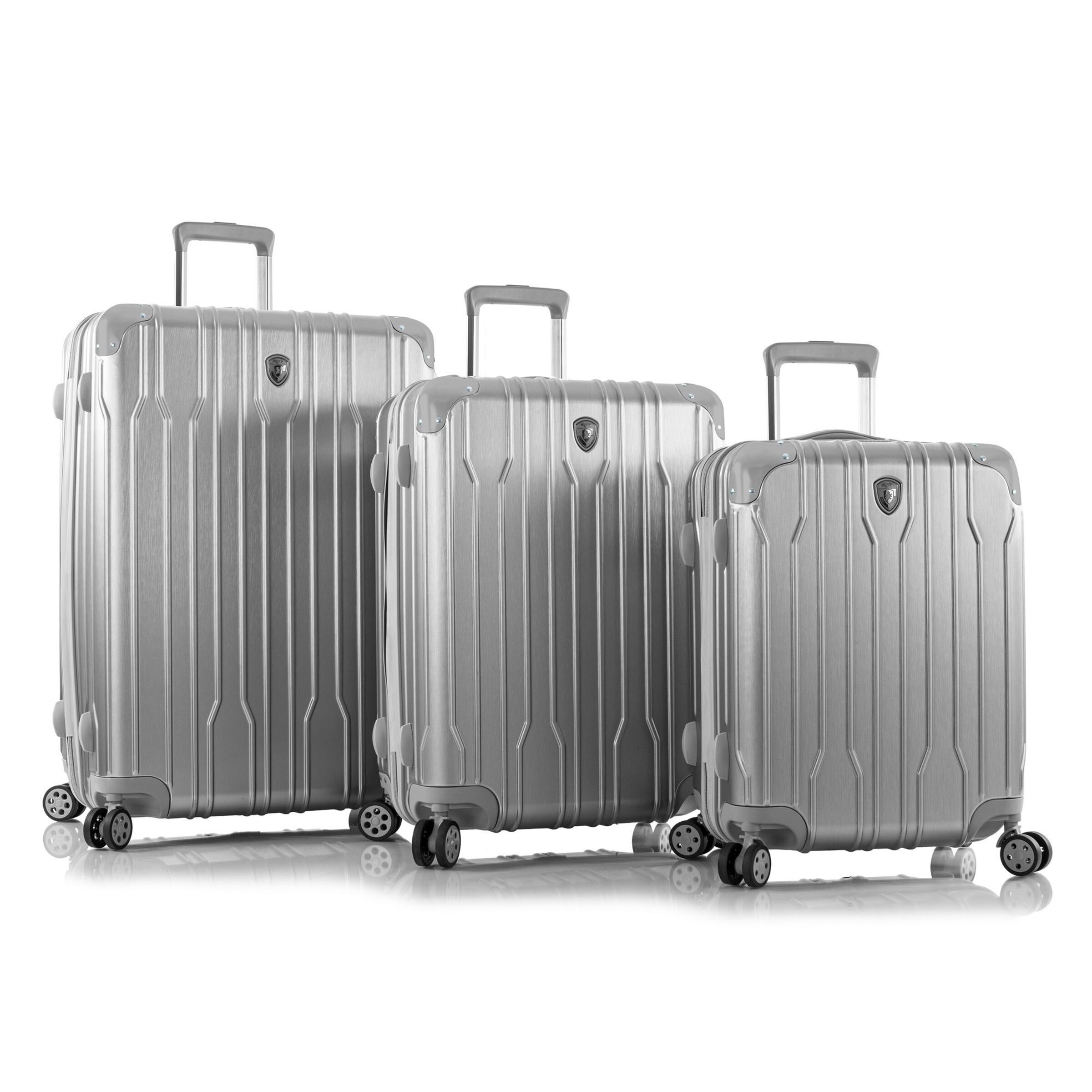 Heys Suitcase Set 'Xtrak' in Silver: front