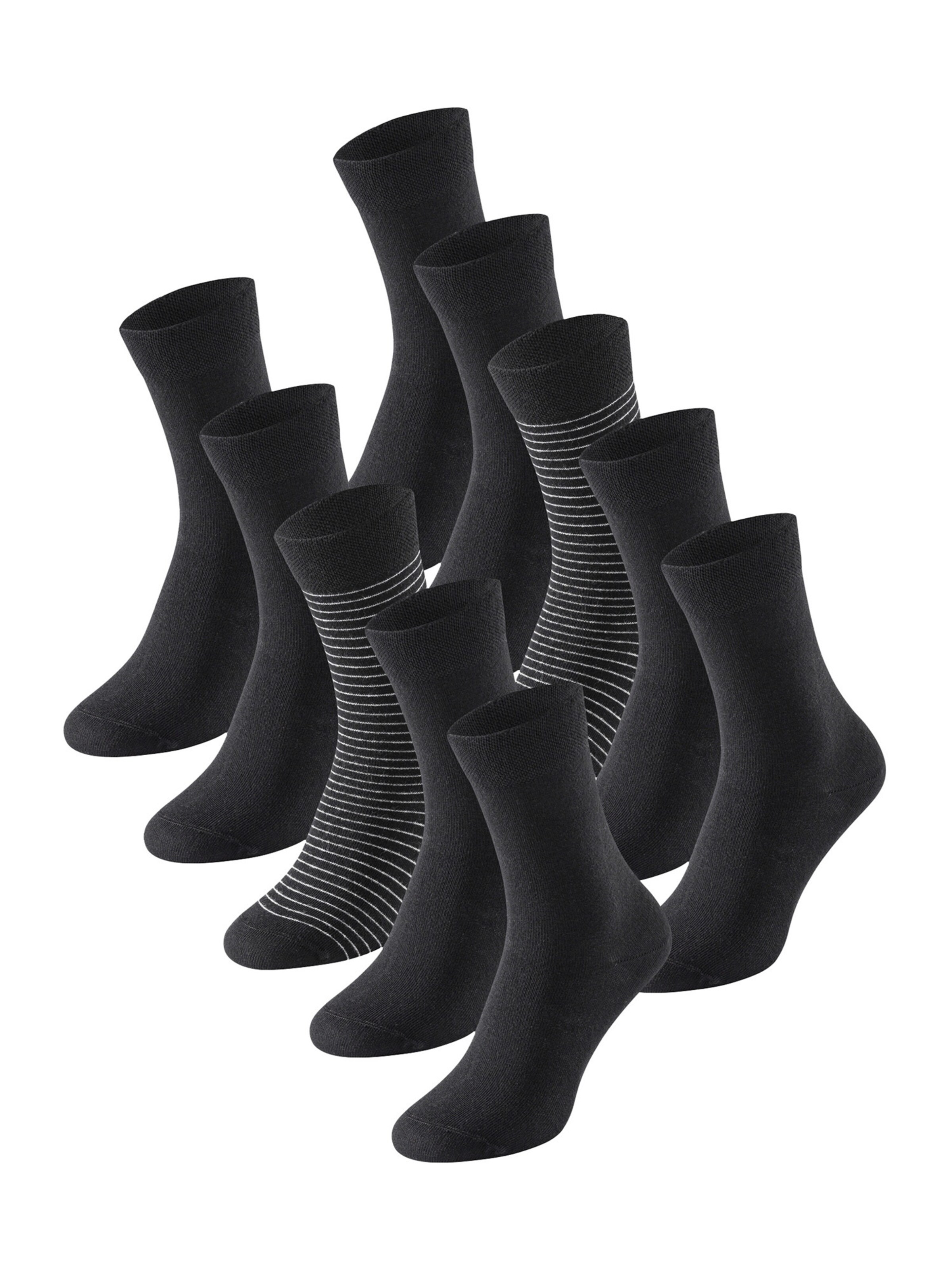 Chaussettes ' Cotton Fit ' SCHIESSER en noir : devant