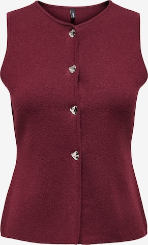 Cardigan 'ONLIbi' ONLY en rouge : devant