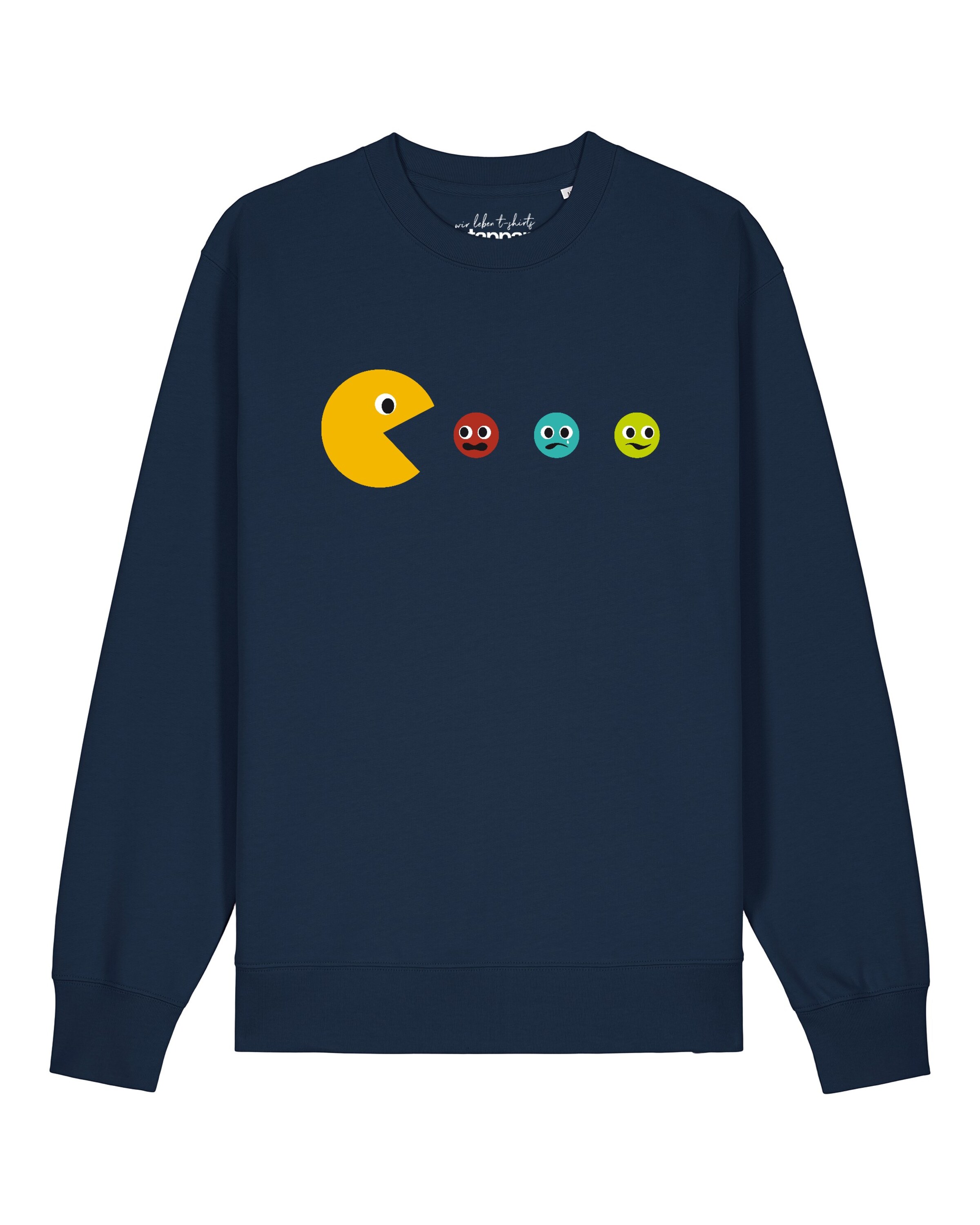 Sweat-shirt 'Pacmännchen' Watapparel en bleu : devant