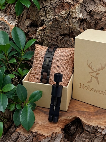 Bracelet 'WOLFSEE' Holzwerk en marron