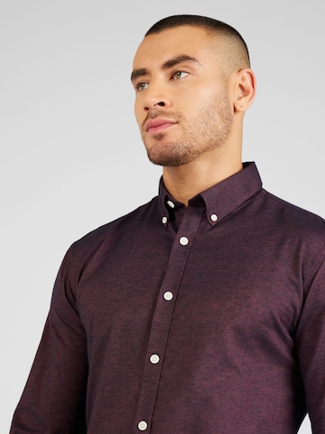 Lindbergh Slim fit Button Up Shirt in Red