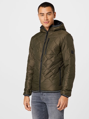 INDICODE JEANS Between-Season Jacket 'Perkins' in Green: front