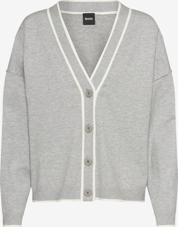 BOSS Knit Cardigan 'Flodina' in Grey: front