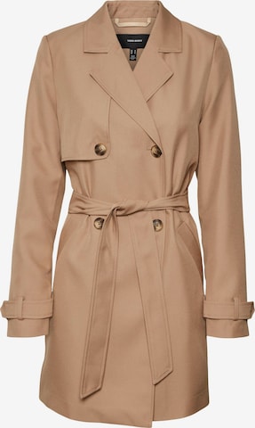 VERO MODA Between-Seasons Coat 'Celeste' in Brown: front