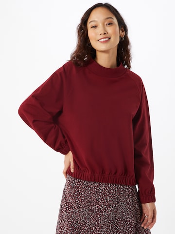 DegreeSweater majica - crvena boja: prednji dio