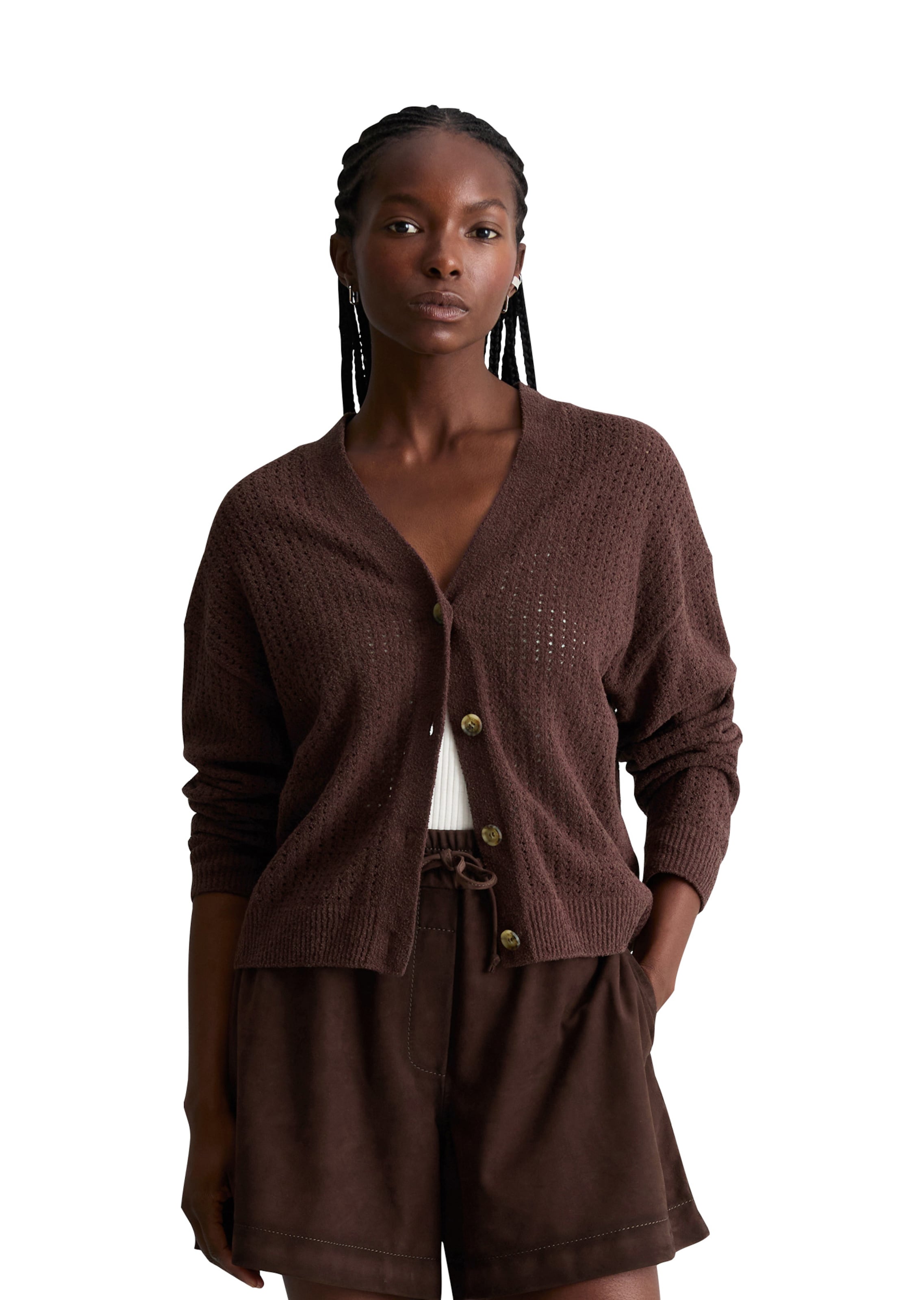 Cardigan Marc O'Polo DENIM en rouge : devant