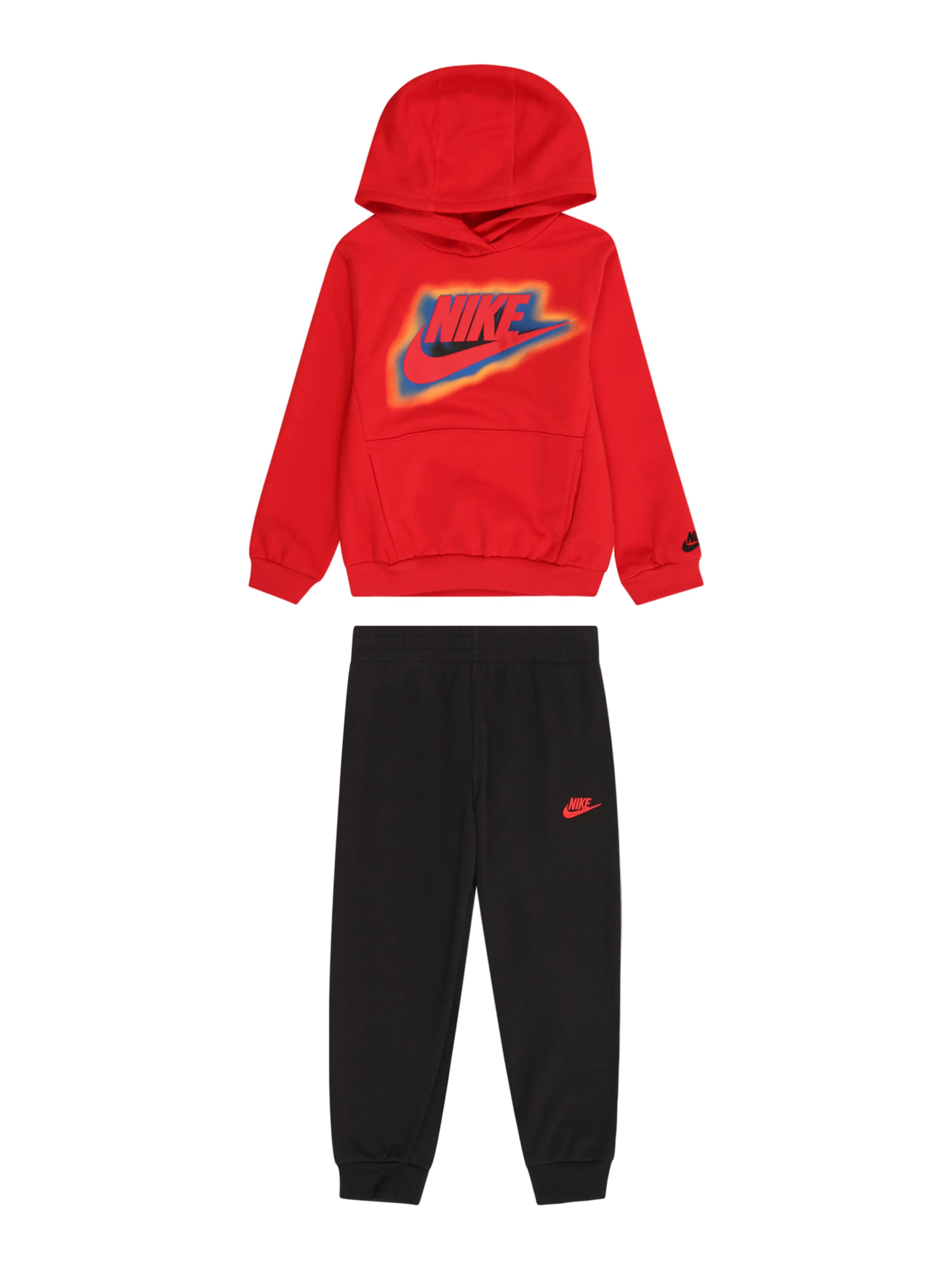 Nike SportswearJogging komplet - crna boja: prednji dio