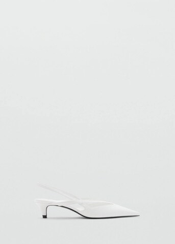 MANGO Slingback Pumps 'Cruce' in White