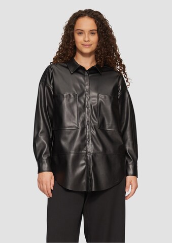 QS Between-season jacket in Black: front