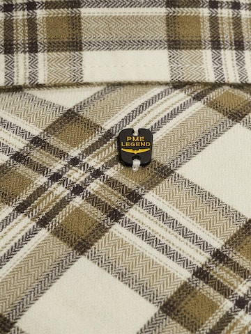 PME Legend Regular Fit Skjorte 'Shirt with check pattern' i beige