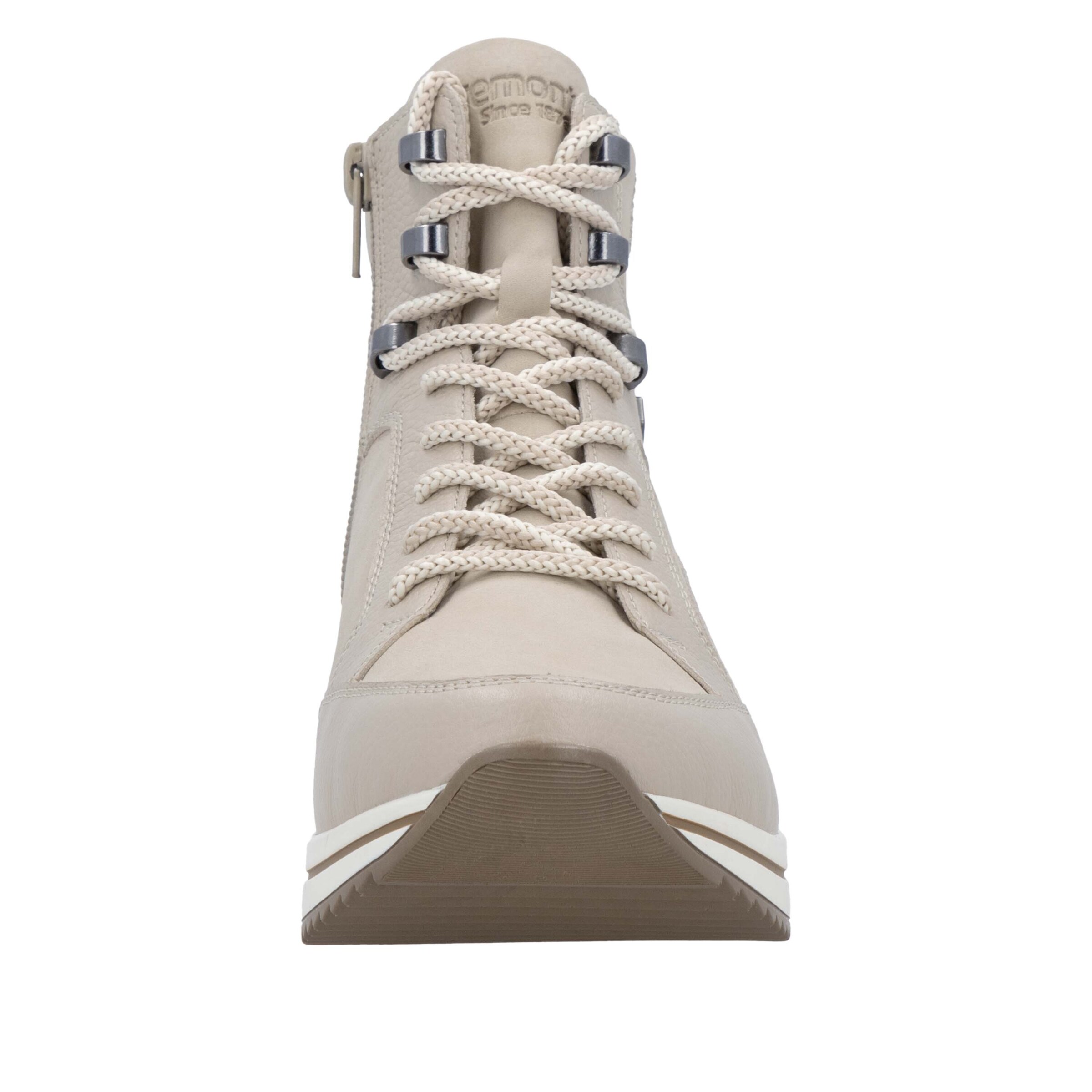 REMONTE Lace-Up Ankle Boots in Beige