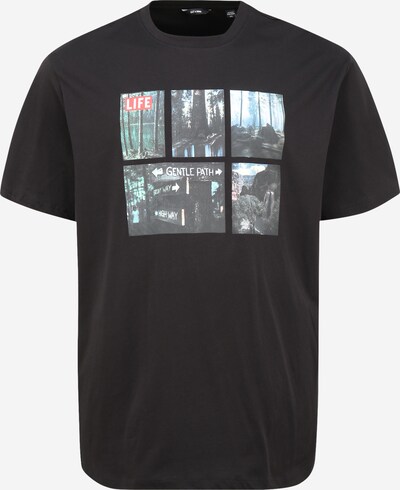 Only & Sons (Big & Tall) T-Shirt 'LIFEMAGAZINE' en mélange de couleurs / noir, Vue avec produit