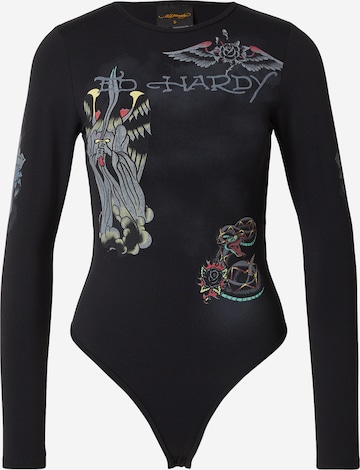 Ed Hardy Боди-футболка в Черный: спереди