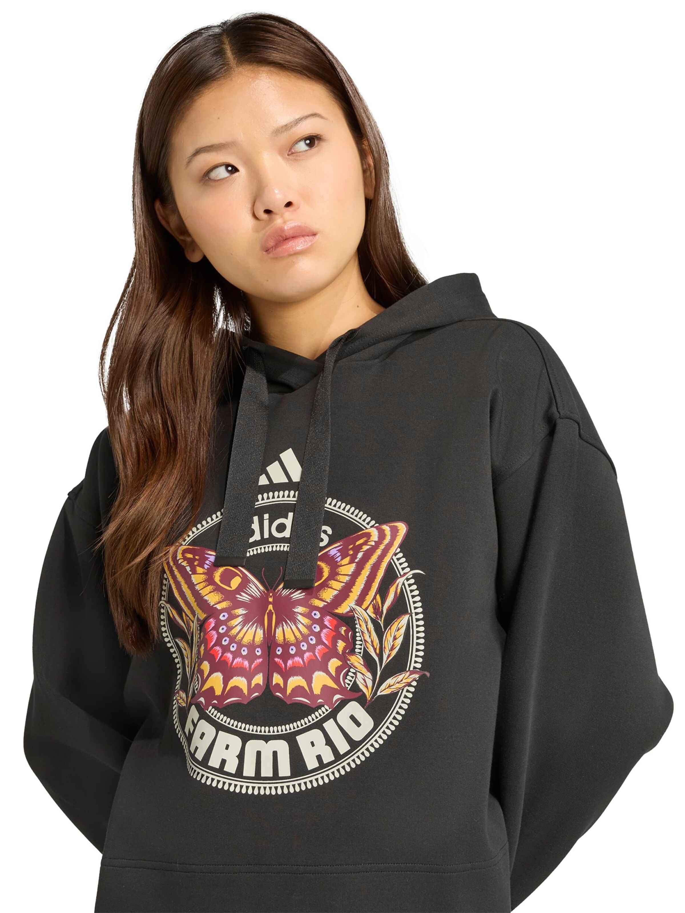 ADIDAS SPORTSWEAR Sport sweatshirt 'Adidas x Farm' i svart