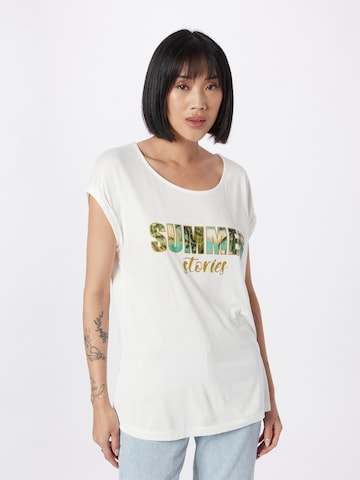 T-shirt 'Lucia' ABOUT YOU en blanc : devant