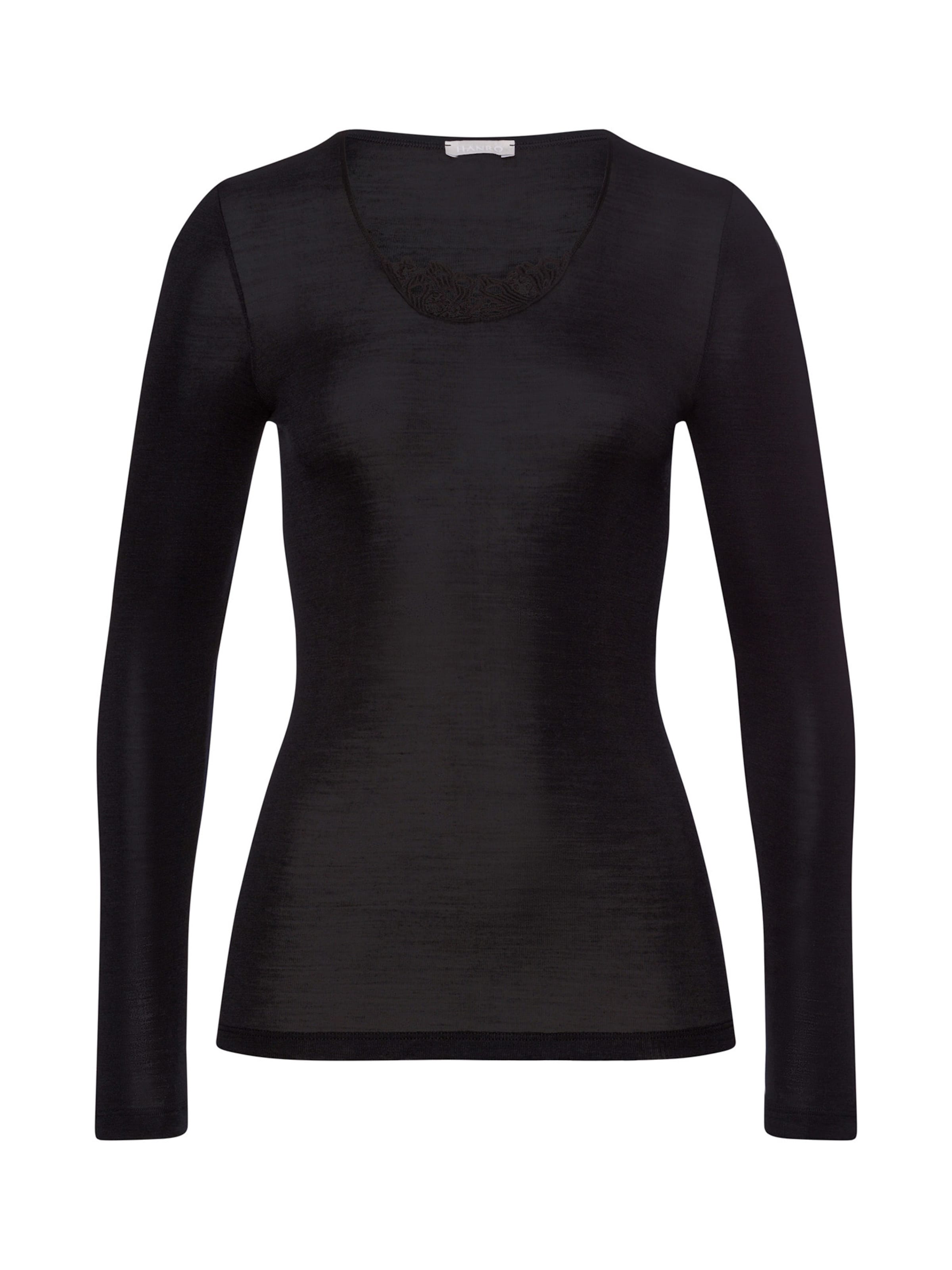Hanro - Camisola interior ' Woolen Silk ' em preto: frente