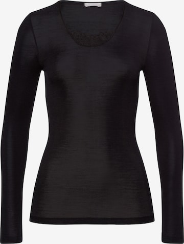Hanro Undershirt ' Woolen Silk ' in Black: front