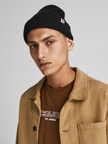 JACK & JONES Σκούφος σε μαύρο: μπροστά