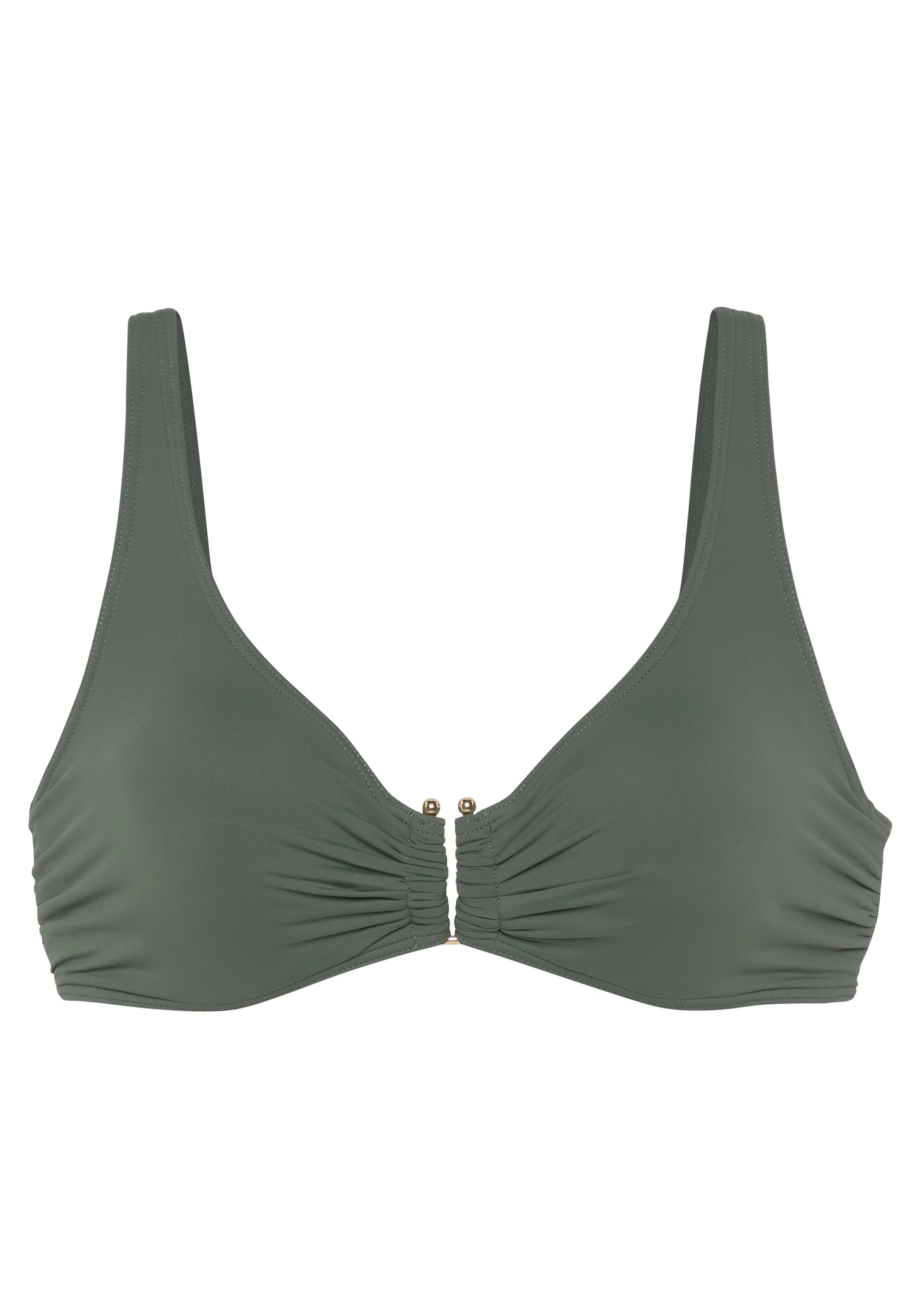 LASCANA - Bustier Top de bikini en verde: frente