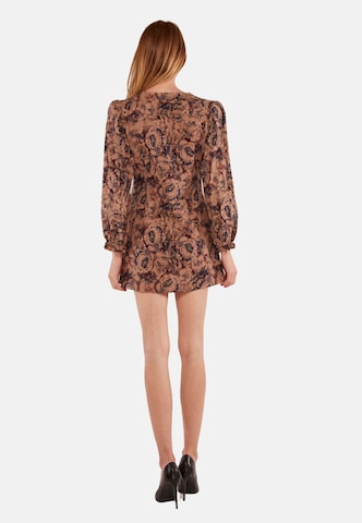 TOOche Blousejurk 'Autumn Flowers' in Bruin