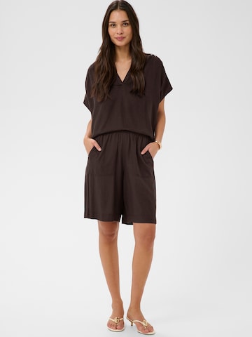 Kaffe Lużny krój Spodnie 'KAmilia' w kolorze brązowy