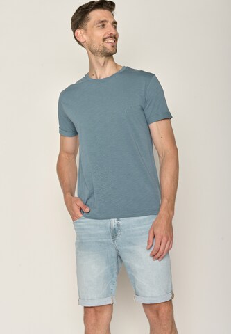 T-Shirt GREENBOMB en bleu : devant