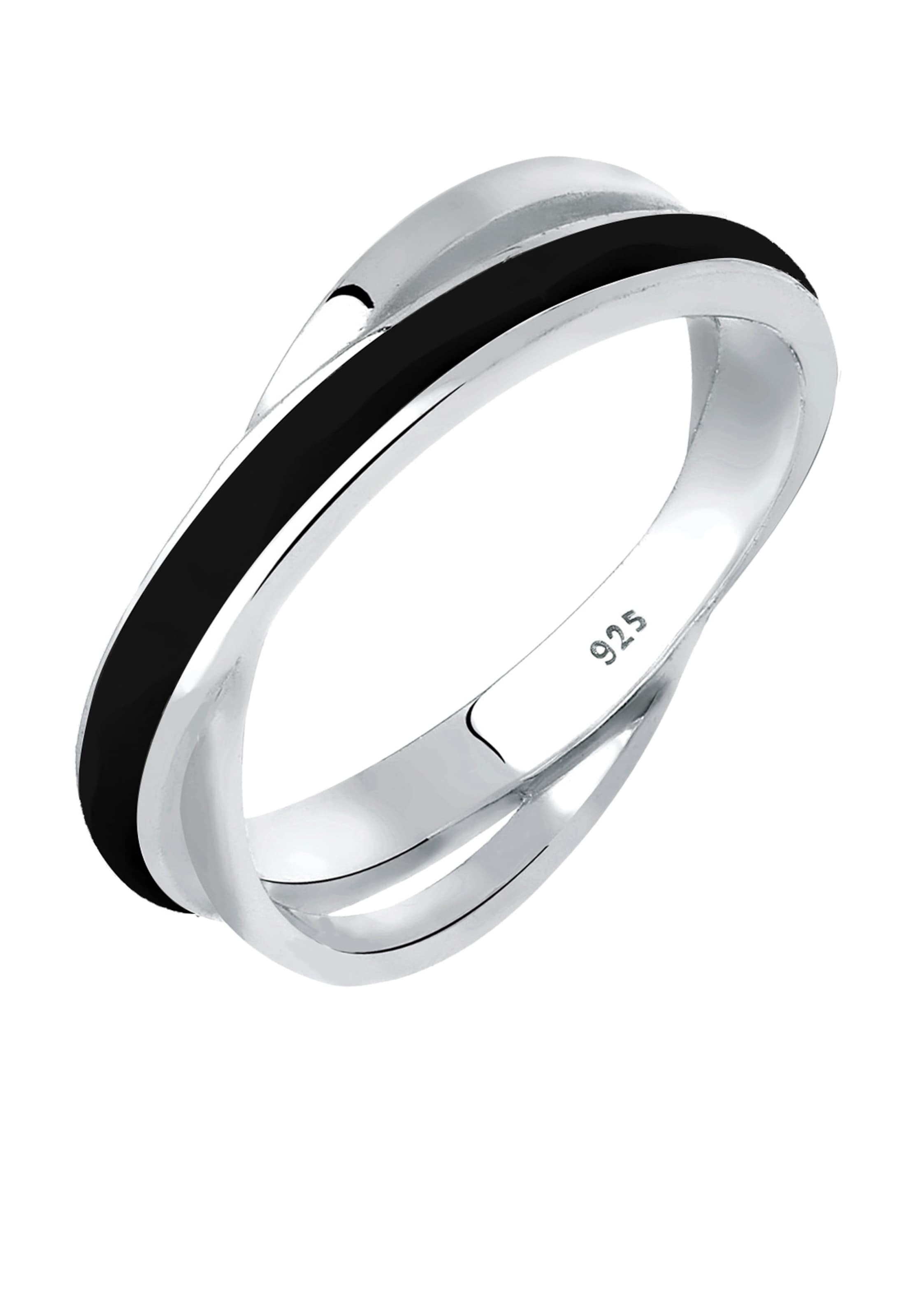 ELLI Ring in schwarz / silber, Produktansicht