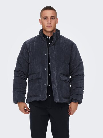 Veste mi-saison 'Cash' Only & Sons en gris : devant