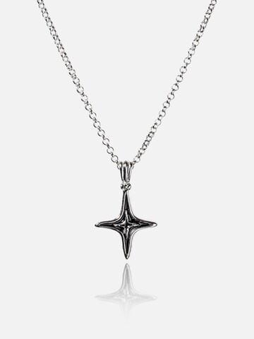 warpedsense Necklace 'Molten Star' in Silver: front