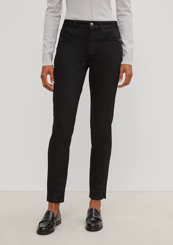 COMMA Slimfit Jeans in Zwart: voorkant