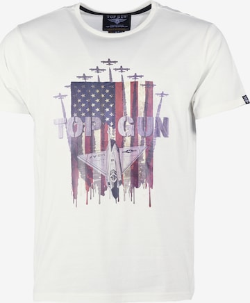 TOP GUN Shirt 'TG20213021' in Wit: voorkant