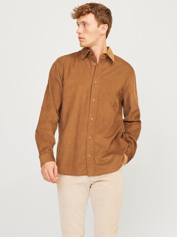 JACK & JONES Regular fit Πουκάμισο 'JPRCcregent' σε καφέ: μπροστά