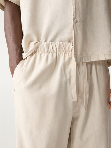 Loosefit Pantalon Pull&Bear en beige