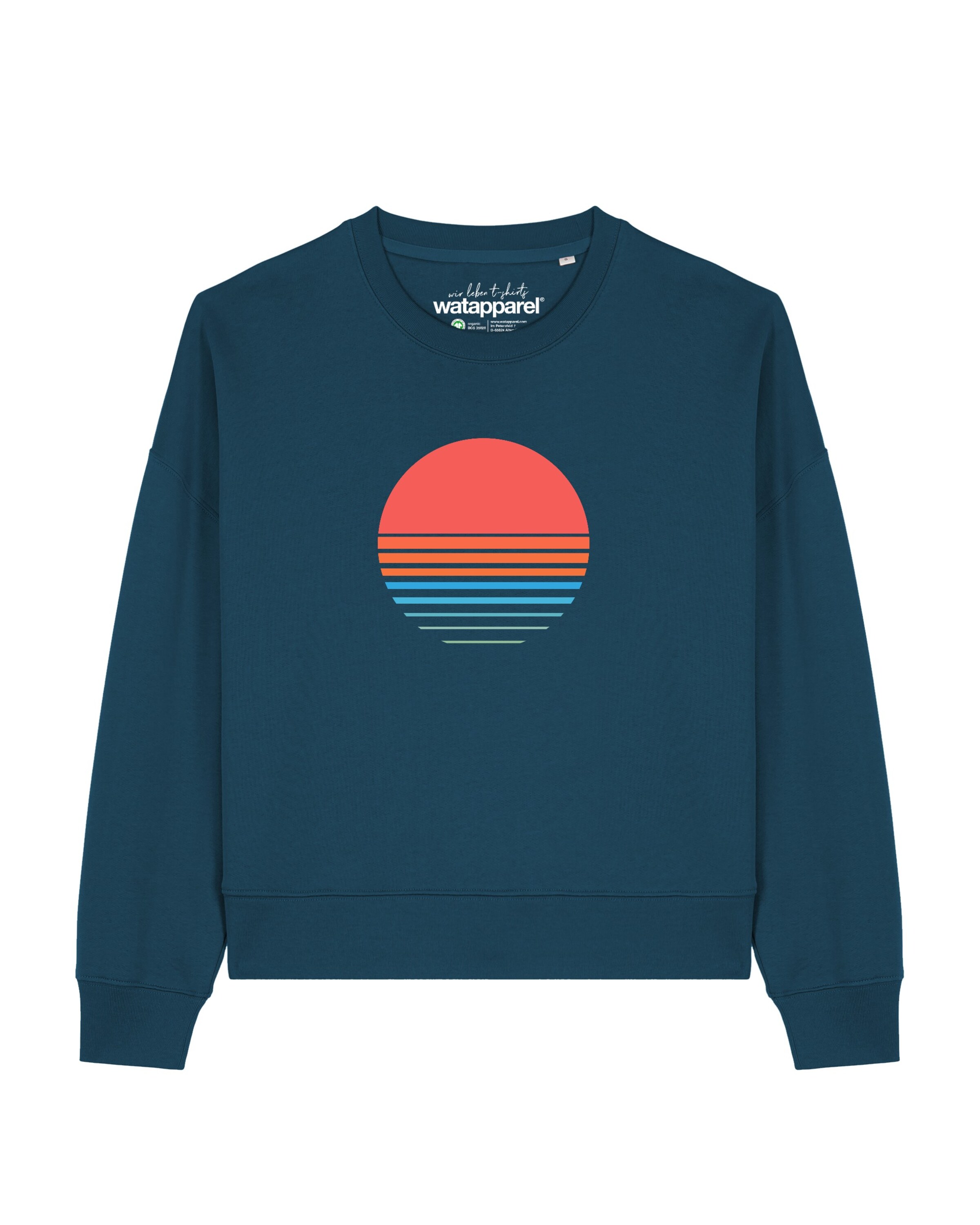 Watapparel Sweatshirt ' Abstract 03 ' in Grün: Vorderseite