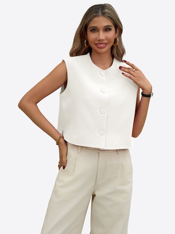 Imily Bela Gilet in Wit: voorkant