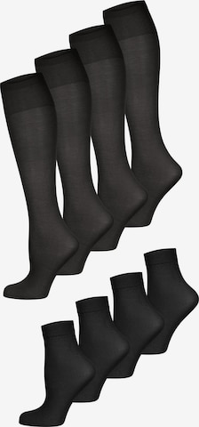 Nur Die - Meias ' Strümpfe & Söckchen Cotton 60 DEN ' em preto: frente