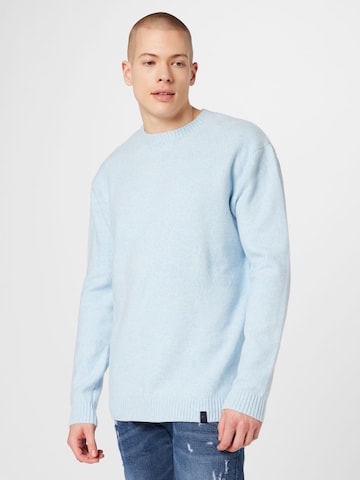 COLOURS & SONS Sweater 'Hairy' in Blue: front