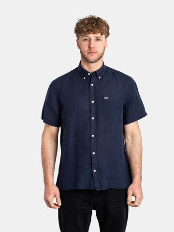 LACOSTE Regular fit Button Up Shirt in Blue: front