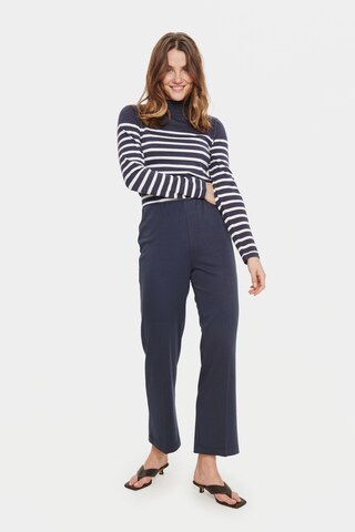 SAINT TROPEZ Regular Trousers 'Kaileen' in Blue