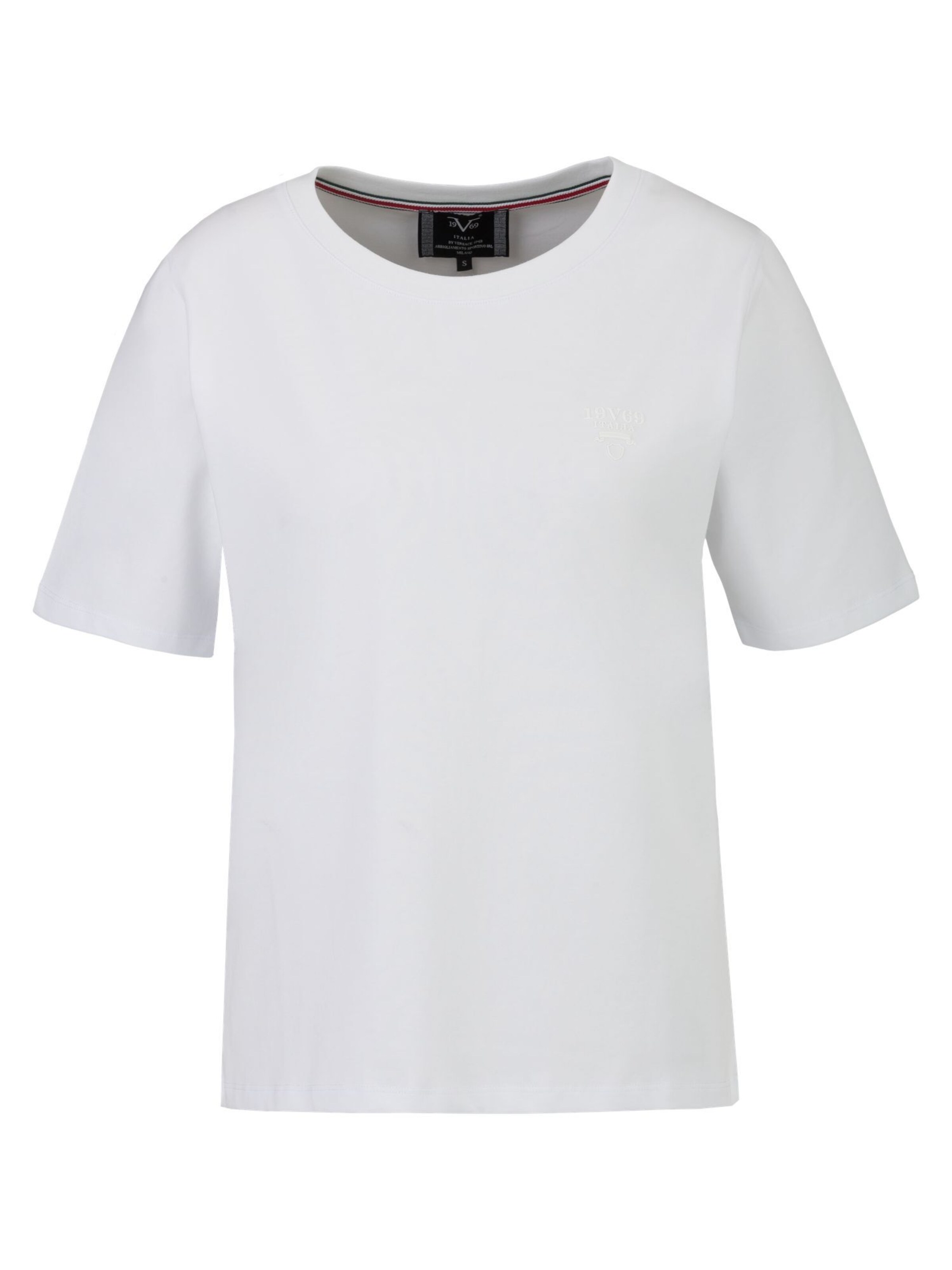 19V69 ITALIA Μπλουζάκι 'Bella' σε λευκό: μπροστά