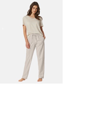 SCHIESSER Pyjamahose ' Mix & Relax Web ' in Beige