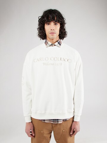 Carlo Colucci Sweatshirt in Weiß: Vorderseite