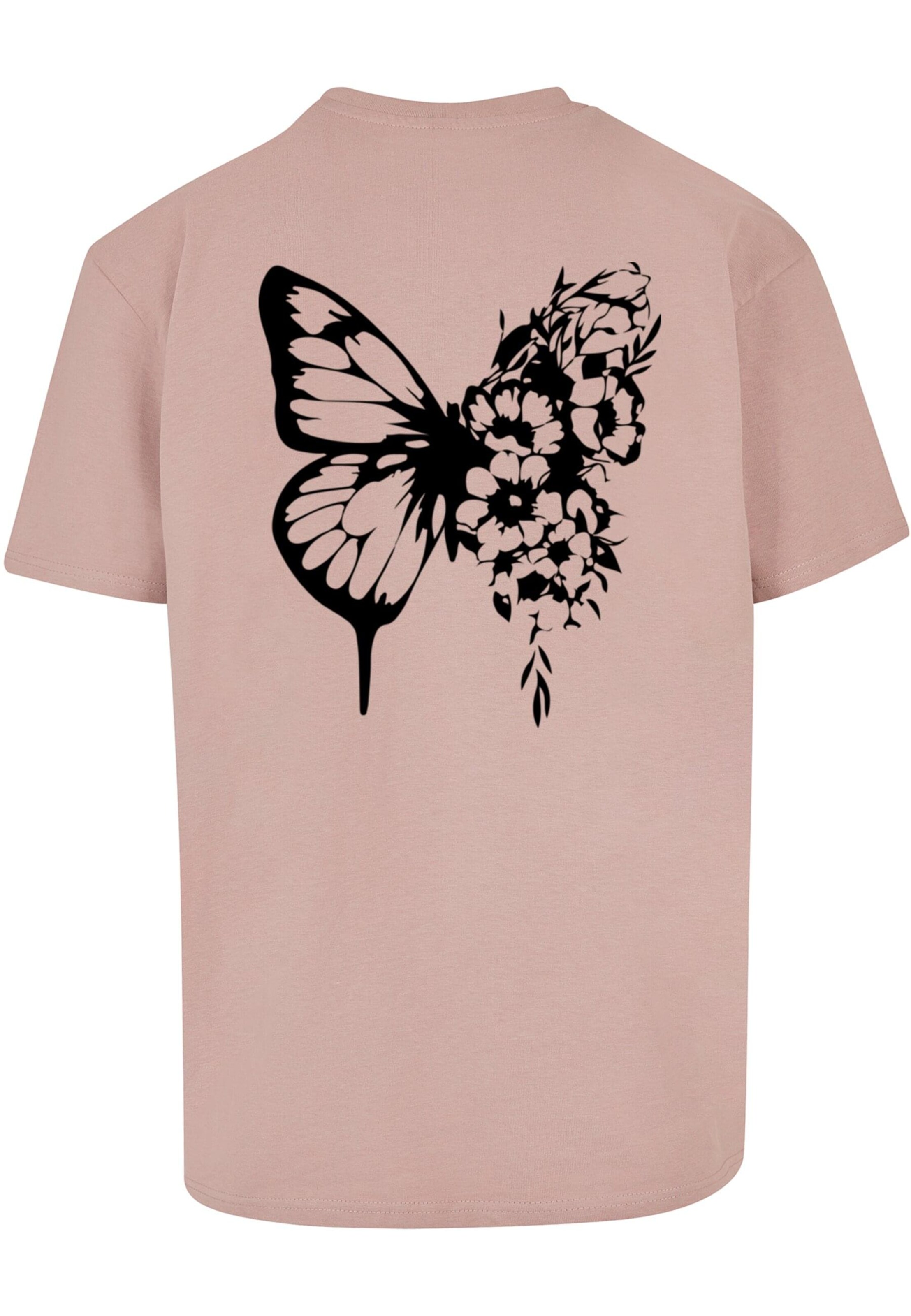 rozā Merchcode T-Krekls 'Flowers Bloom'