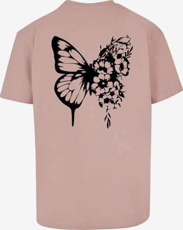 Merchcode T-Shirt 'Flowers Bloom' in Pink