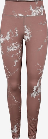 PIECES Skinny Leggings 'Asa' in Brown: front